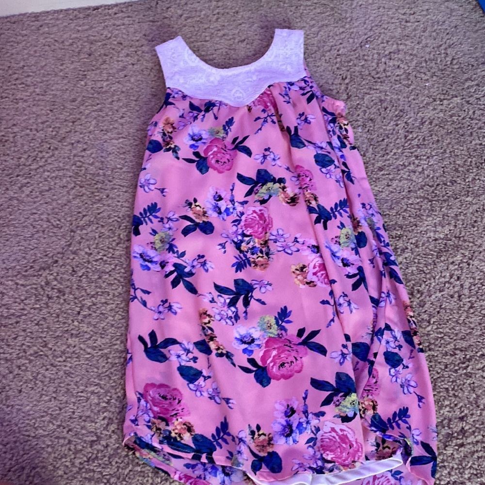 Pink flower dress